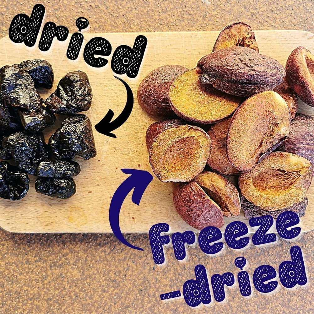 Prune liofilizate | Prune liofilizate 100% naturale | Fără zahăr adăugat Dulciuri liofilizate sănătoase | Prune liofilizate Fructe liofilizate Fructe liofilizate ZingyZoo Produse deshidratate Magazinul meu