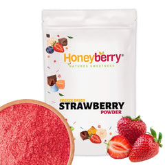 Pudră de căpșuni liofilizate 250g - Pudră de fructe liofilizate - Pudră de căpșuni liofilizate pentru coacere, smoothie și muesli - Pudră de căpșuni 100% naturală fără aditivi Produse deshidratate Naty Shop 250G