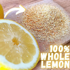 Pulbere de lămâie uscată din lămâi întregi | 100% fructe uscate naturale de calitate alimentară | Pulbere de fructe pure din coajă de lămâie | Lămâi uscate | Fructe uscate (pulbere grosieră) Produse deshidratate Naty Shop