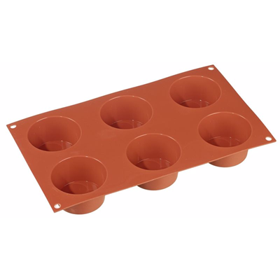 Forma Silicon Briose 6 Cavități - Rezistentă De La -60 La 230 Grade Celsius Utilizabilă În Cuptor Congelator Spălat Vase