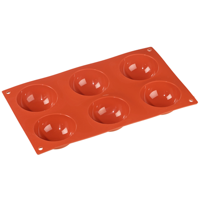 Forma Silicon Semisfere 6 Cavitati - Rezistente La -60°C Pana La 230°C Potrivit Cuptor Microunde Congelator Spalator Vase