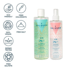 Șampon și balsam de păr pentru copii Valquer fără siliconi, fără sulfați, pentru copii Copii - Baie si Skincare Naty Shop