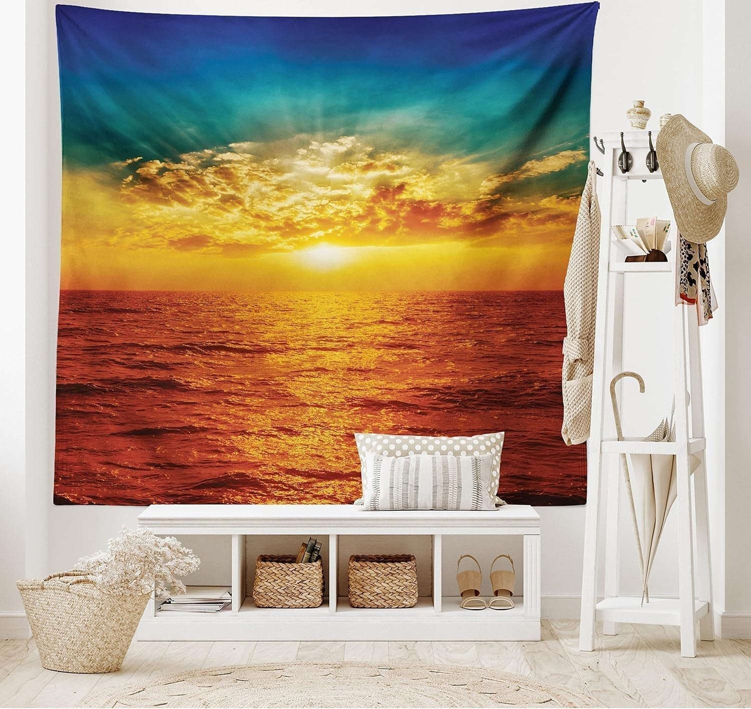 Tapiserie abakuhaus wanderlust harta animala lumii desene Casa - Accesorii si Decoratiuni Naty Shop Tan 150L X 110B Cm