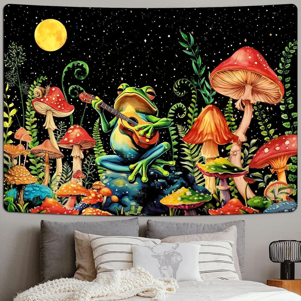 Tapiserie alishomtll broasca ciuperca luna stele colorat Casa - Accesorii si Decoratiuni Naty Shop