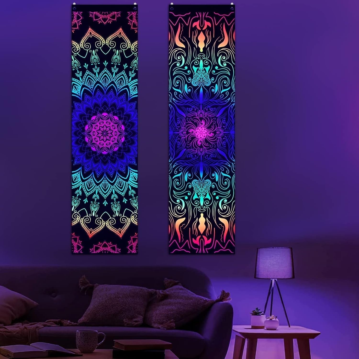 Tapiserie alishomtll pack mandala reactiv boemian vertical Casa - Accesorii si Decoratiuni Naty Shop 2 pachete 120X32.5Cm