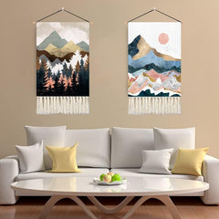 Tapiserie bucati tesuta munti paduri soare luna Casa - Accesorii si Decoratiuni Naty Shop
