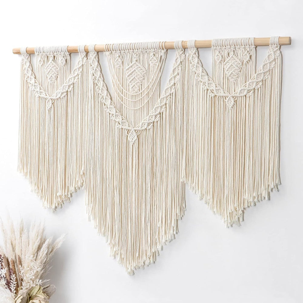 Tapiserie dremisland mare deco tesute bej Casa - Accesorii si Decoratiuni Naty Shop Frunză