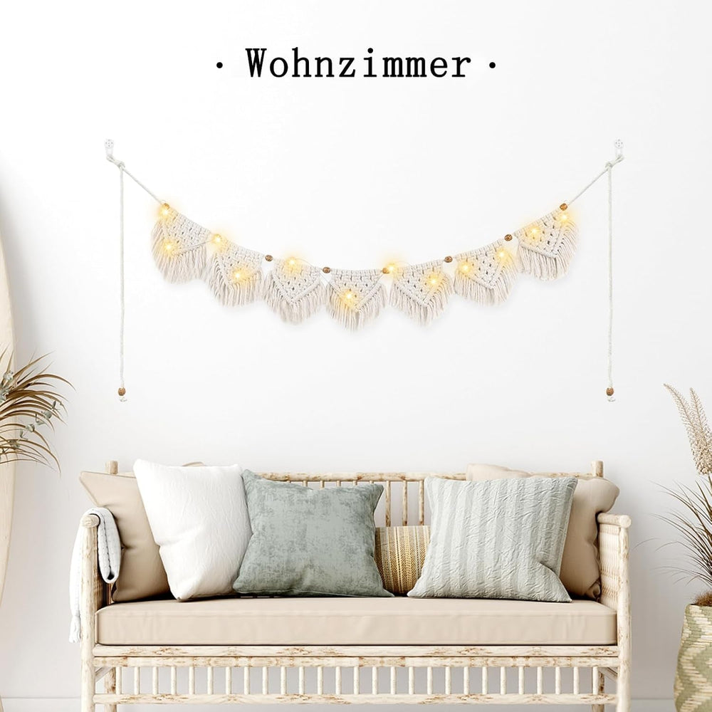 Tapiserie ihonyi deco chic fringed garland led Casa - Accesorii si Decoratiuni Naty Shop