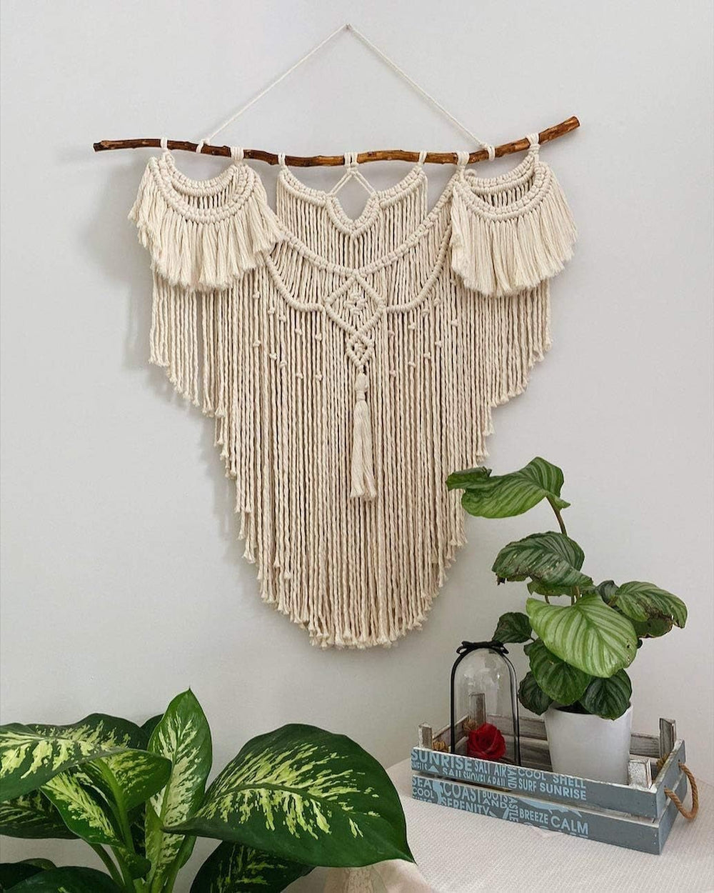 Tapiserie mare natural driftwood bohemian peste headboard Casa - Accesorii si Decoratiuni Naty Shop