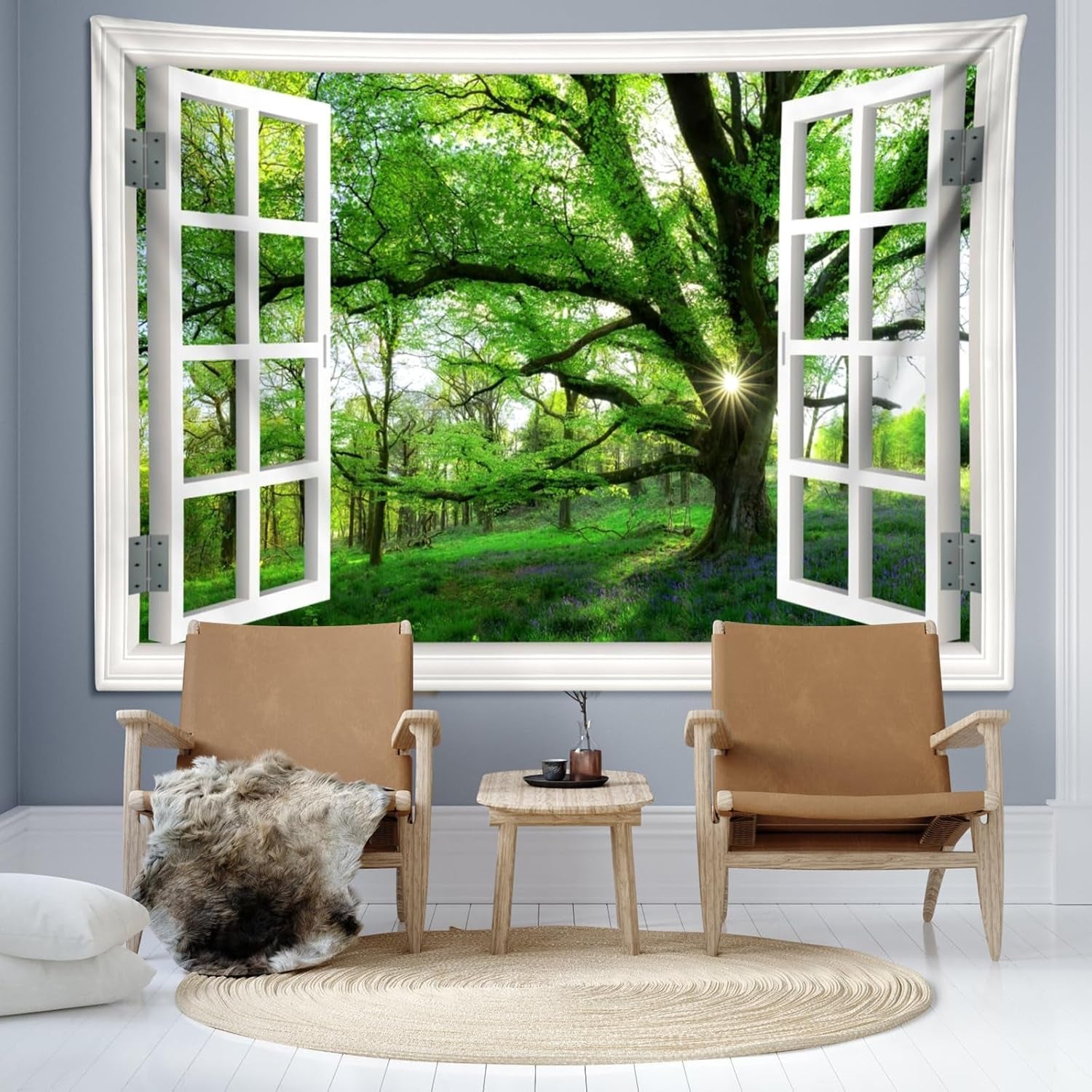 Tapiserie peisaj jungla xxl padure panza fereastra Casa - Accesorii si Decoratiuni Naty Shop