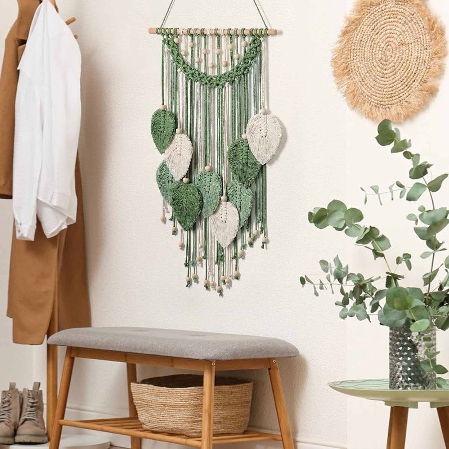 Tapiserie weldomcor tapiterie mic comert margele lemn frunze Casa - Accesorii si Decoratiuni Naty Shop