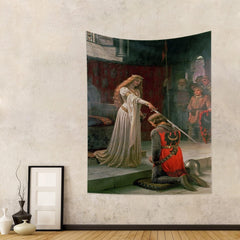 Tapiserie yongfoto cavaler pictura ulei medieval anglia Casa - Accesorii si Decoratiuni Naty Shop