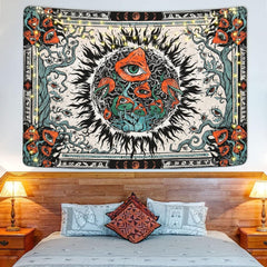 Tapiserie yrendenge ciuperci arderea soarelui panza hippie eyes Casa - Accesorii si Decoratiuni Naty Shop