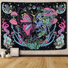 Tapiserie yrendenge tapiterie fluorescenta fluturi faza Casa - Accesorii si Decoratiuni Naty Shop