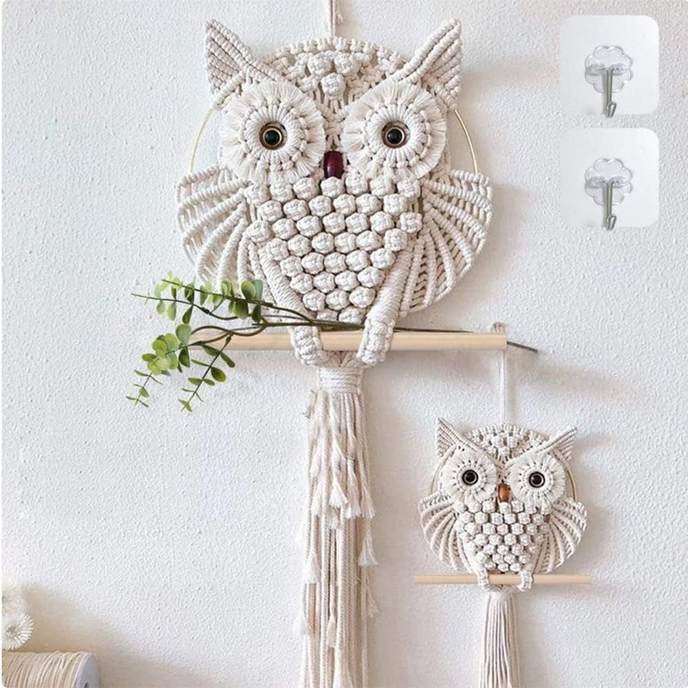 Tapiserie ysglife bufnite decorare manual ornament arta agatatoare Casa - Accesorii si Decoratiuni Naty Shop Default Title