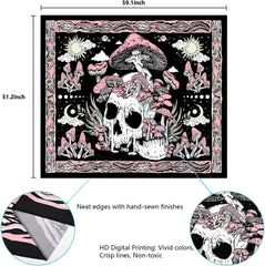 Tapiserie yugarlibi craniu roz ciuperci schelet Casa - Accesorii si Decoratiuni Naty Shop
