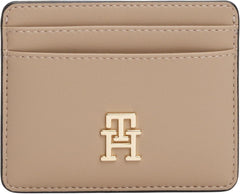 Tommy Hilfiger ladies card holder Feminin cu logo, Bej (Coastal Taupe), Marime unica Portofel Barbati Naty Shop Titlu implicit