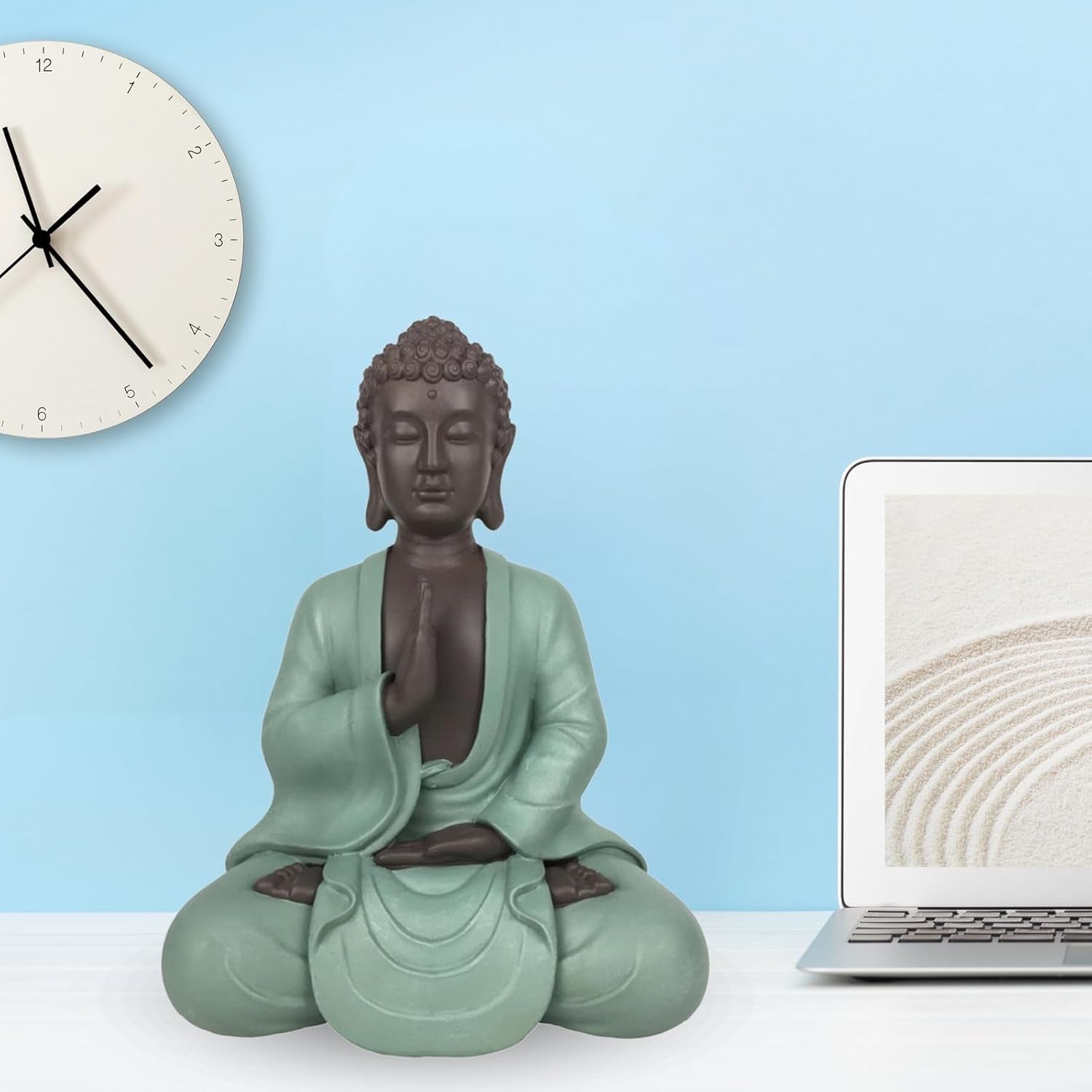 Zen Arôme SBM5 Statuie Zen Bodhi, verde/maro, 20 cm înălțime Statuete si sculpturi Naty Shop